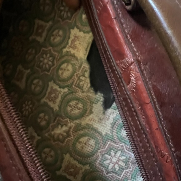 M.C. Vintage GENUINE LEATHER Handbag Briefcase Messenger Patent Leather - Picture 9 of 11